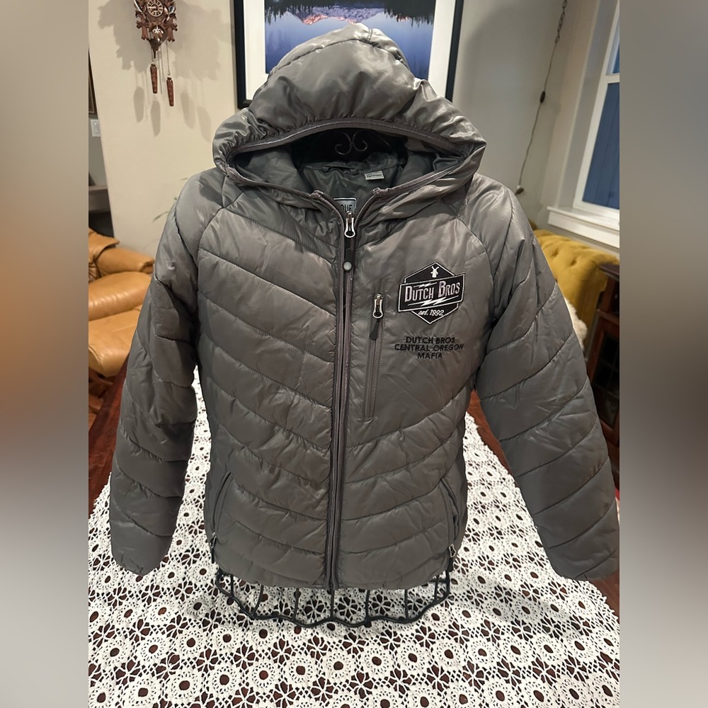 Dutch Bros Puffer Jacket - Gray